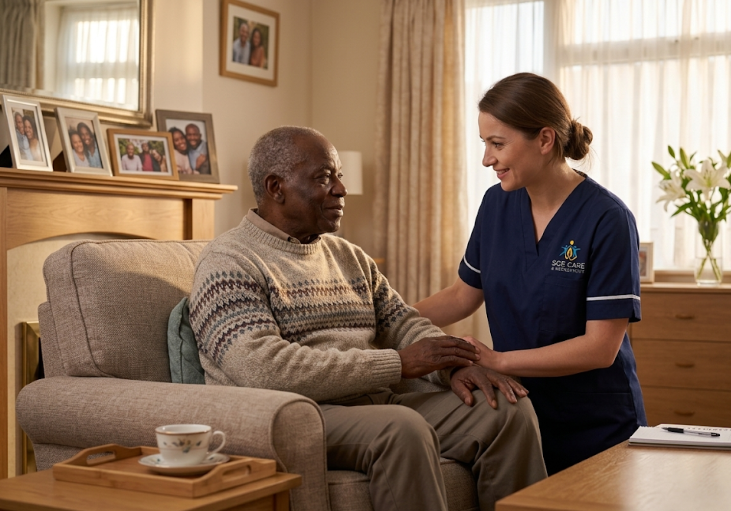 SGE Care providing compassionate end-of-life support at home with dignity and comfort